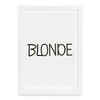 Blonde - Affiche encadrée (27 × 37 cm) - blanc - Devant