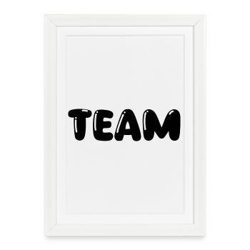 Équipe - Affiche encadrée (27 × 37 cm) - blanc - Devant