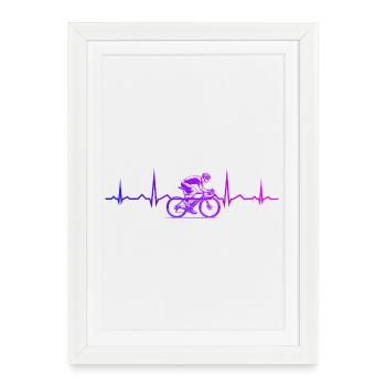 Compact road bike design for road bike - Framed poster (27 × 37 cm) - white - Front