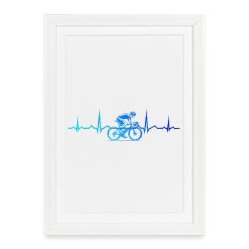 Conception de vélo de route pleine de caractère - Affiche encadrée (27 × 37 cm) - blanc - Devant