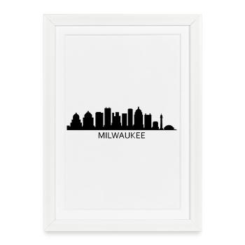 Milwaukee Skyline - Framed poster (27 × 37 cm) - white - Front