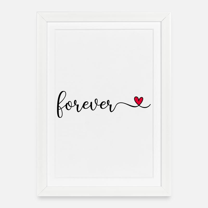 Forever - Framed poster (27 × 37 cm) - white