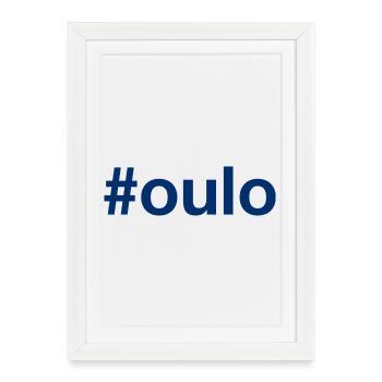 Hashtag Oulo Suomi Finlande - Affiche encadrée (27 × 37 cm) - blanc - Devant