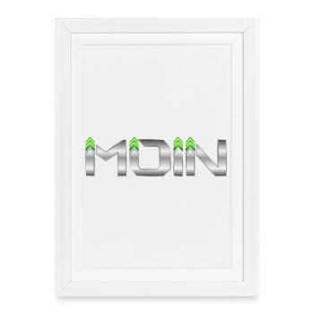 Bonjour - Affiche encadrée (27 × 37 cm) - blanc - Devant