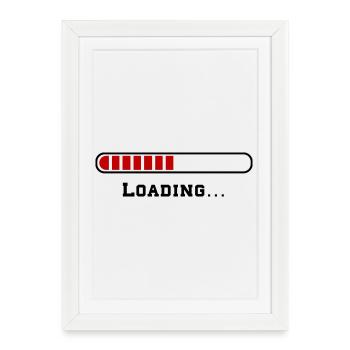 Loading - Framed poster (27 × 37 cm) - white - Front