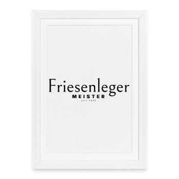 Friseur Meister 2026, Friesenleger Meister Hoodie - Gerahmtes Poster (27 × 37 cm) - Weiß - Vorne