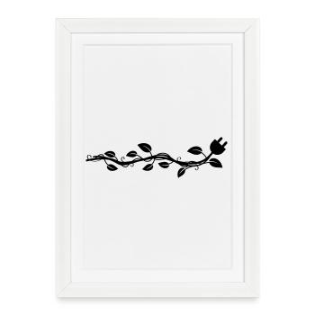 Guirlande s’en va, ce qui se termine par un bouchon. - Affiche encadrée (27 × 37 cm) - blanc - Devant