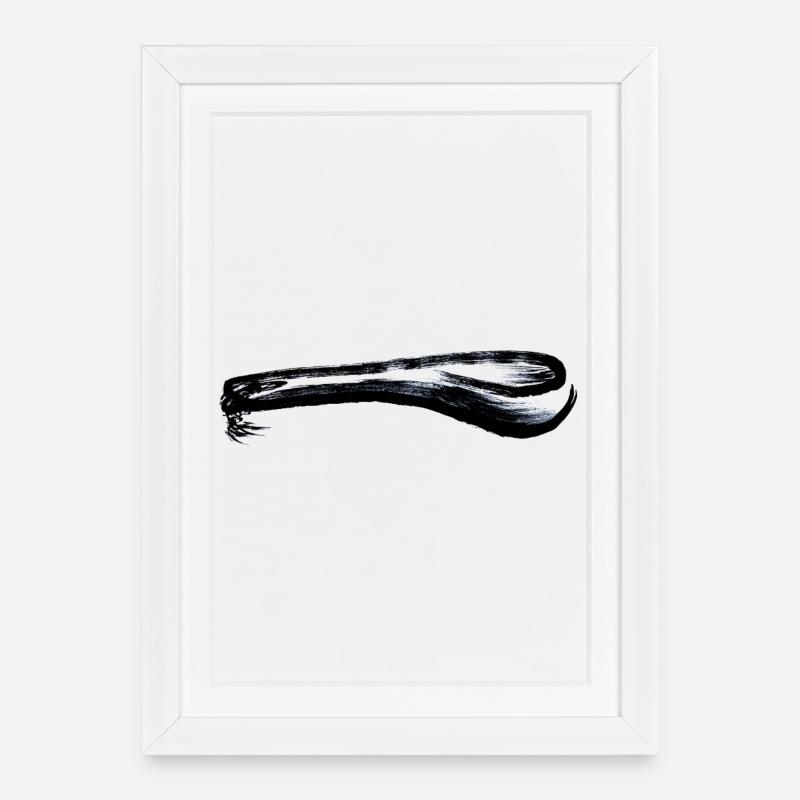 cuillère épaisse - Affiche encadrée (27 × 37 cm) - blanc