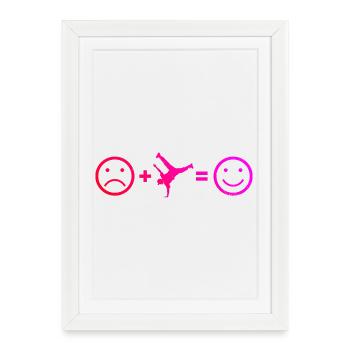 Gift idea for a hip-hop dancer with b-boying - Framed poster (27 × 37 cm) - white - Front