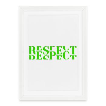 respect - Affiche encadrée (27 × 37 cm) - blanc - Devant
