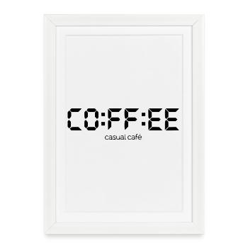 Coffee Time Minimalist Vintage Coffee Lover - Framed poster (27 × 37 cm) - white - Front
