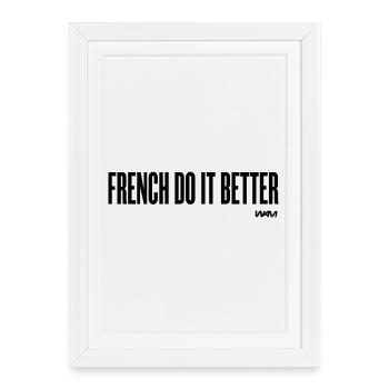 french do it better - Framed poster (27 × 37 cm) - white - Front