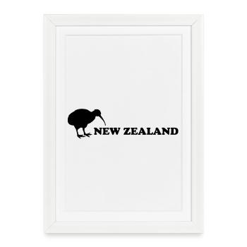 new zealand - Framed poster (27 × 37 cm) - white - Front