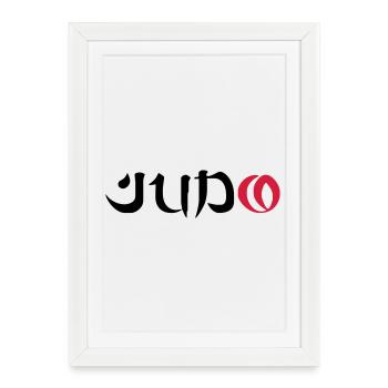 Judo - Affiche encadrée (27 × 37 cm) - blanc - Devant