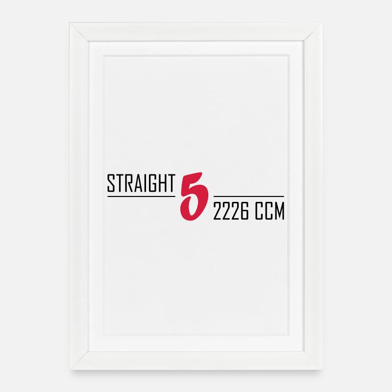 Straight Five - Gerahmtes Poster (27 × 37 cm) - Weiß