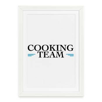 Équipe de cuisine - Affiche encadrée (27 × 37 cm) - blanc - Devant