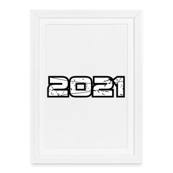 2021 - Affiche encadrée (27 × 37 cm) - blanc - Devant