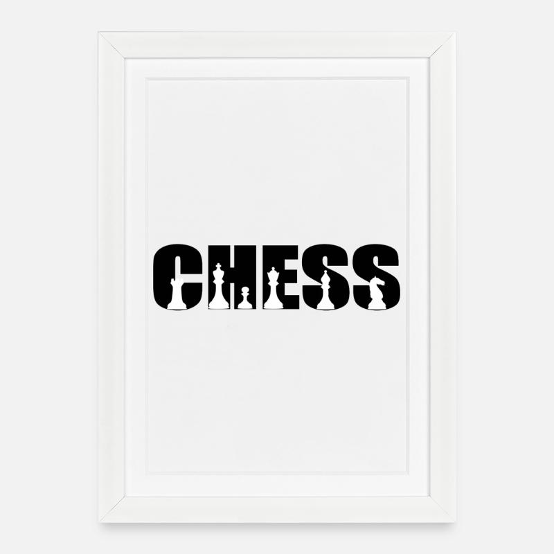 Chess - Gerahmtes Poster (27 × 37 cm) - Weiß