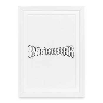 intruder hacker intruder clan sticker computer - Framed poster (27 × 37 cm) - white - Front
