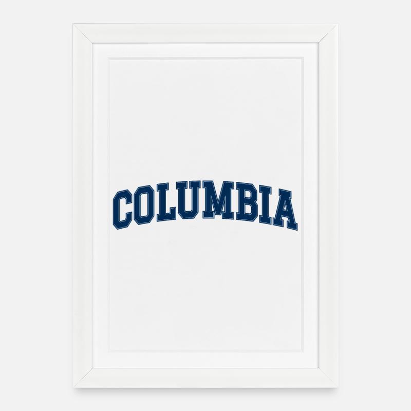 Arche de l’Université Columbia - Affiche encadrée (27 × 37 cm) - blanc