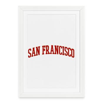 San Francisco Bow Lettering Vintage - Framed poster (27 × 37 cm) - white - Front