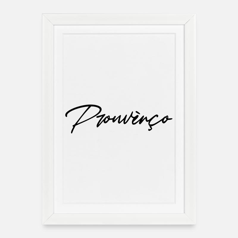 Prouvènço - Affiche encadrée (27 × 37 cm) - blanc