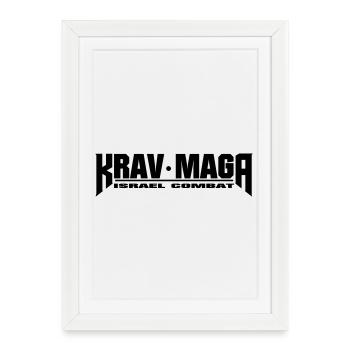 KravMaga Israël Couleurs de combat changeables - Affiche encadrée (27 × 37 cm) - blanc - Devant