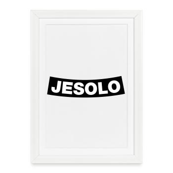 Jesolo Chapter Element (JGA MC-Rocker-Design) - Gerahmtes Poster (27 × 37 cm) - Weiß - Vorne