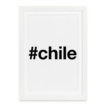 CHILE Hashtag - Framed poster (27 × 37 cm) - white - Front