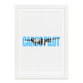 Pilote cargo C-2A - Affiche encadrée (27 × 37 cm) - blanc - Devant