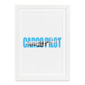 Pilote cargo An-22 - Affiche encadrée (27 × 37 cm) - blanc - Devant