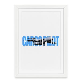 Pilote cargo C-5 - Affiche encadrée (27 × 37 cm) - blanc - Devant