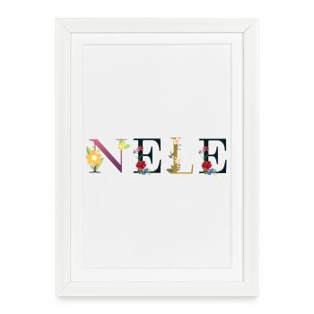 Nele - Affiche encadrée (27 × 37 cm) - blanc - Devant