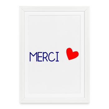 THANK YOU. THANKS. THANK YOU. ANNIVERSARY. BIRTH. - Framed poster (27 × 37 cm) - white - Front