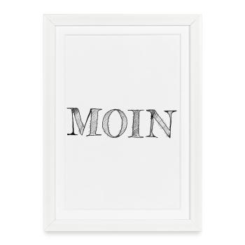 MOIN - Gerahmtes Poster (27 × 37 cm) - Weiß - Vorne