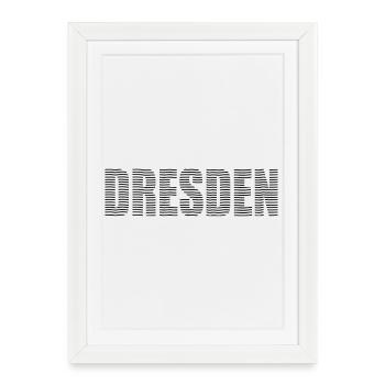 Dresden Line Font - Framed poster (27 × 37 cm) - white - Front