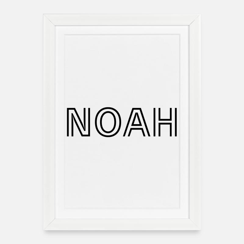 Noah - Gerahmtes Poster (27 × 37 cm) - Weiß