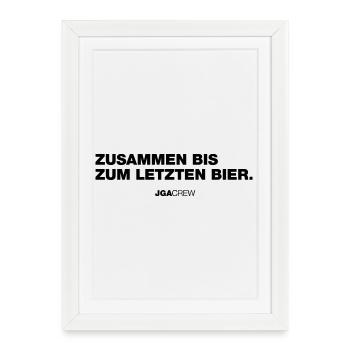 Until the Last Beer (Bachelor Party) - Framed poster (27 × 37 cm) - white - Front