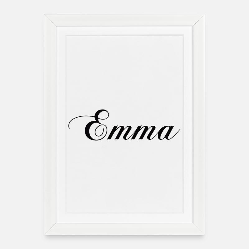 Emma - Affiche encadrée (27 × 37 cm) - blanc