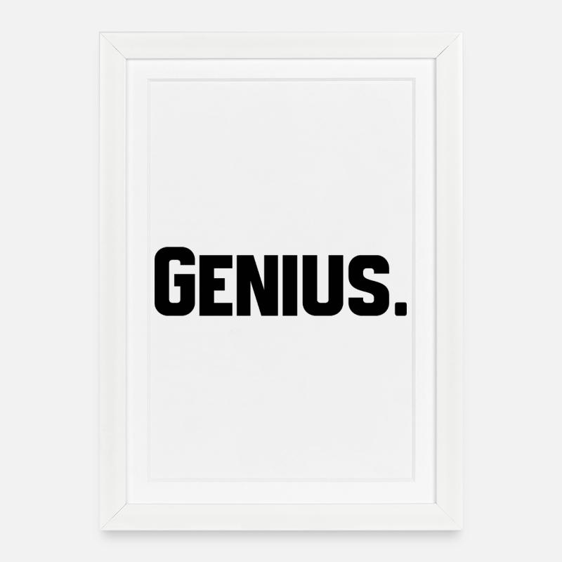 Genius - Framed poster (27 × 37 cm) - white