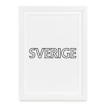 Sweden - Framed poster (27 × 37 cm) - white - Front