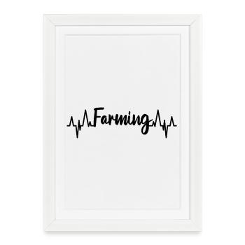 Farmer ECG - Framed poster (27 × 37 cm) - white - Front