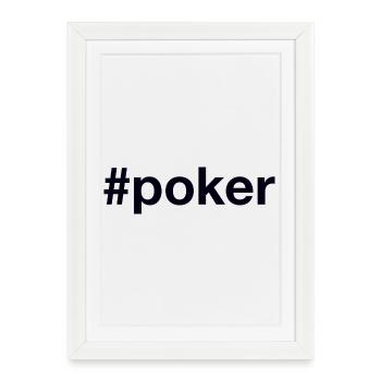 Poker Hashtag - Framed poster (27 × 37 cm) - white - Front