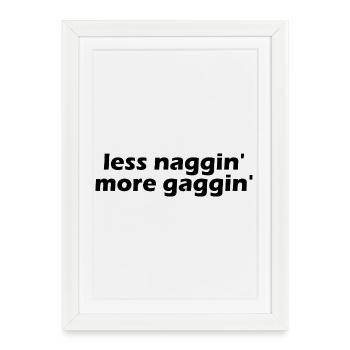 Moins de harcèlement, plus de bâillonnement, de torride, d’embarrassant - Affiche encadrée (27 × 37 cm) - blanc - Devant