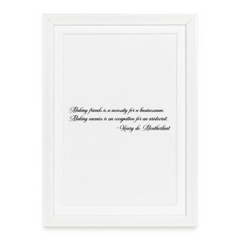 Making Enemies - Montherlant - Framed poster (27 × 37 cm) - white - Front