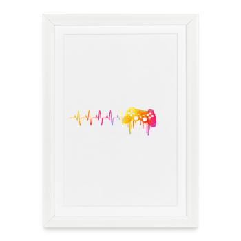 Amour des joueurs - Affiche encadrée (27 × 37 cm) - blanc - Devant