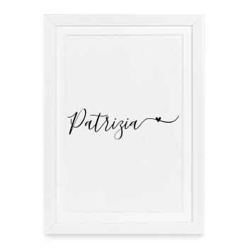 Patrizia Surname First Name Decorative - Framed poster (27 × 37 cm) - white - Front
