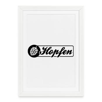 Symbole de l’orge de houblon - Affiche encadrée (27 × 37 cm) - blanc - Devant