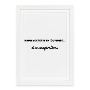 MAMIE. MAMAN. GRAND-MERE. FÊTE DES MÈRES - Affiche encadrée (27 × 37 cm) - blanc - Devant