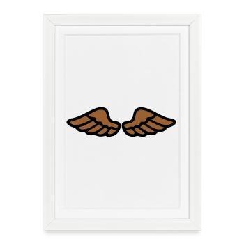 Angel Wings Guardian Angel - Framed poster (27 × 37 cm) - white - Front